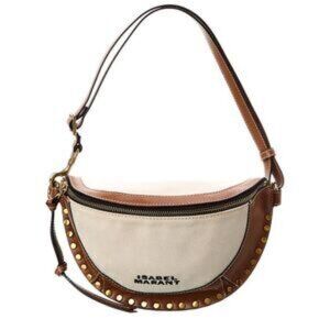 Isabel Marant Skano Canvas & Leather Shoulder Bag